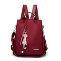Waterproof Letter School Daily Women's Backpack Functional Backpack
