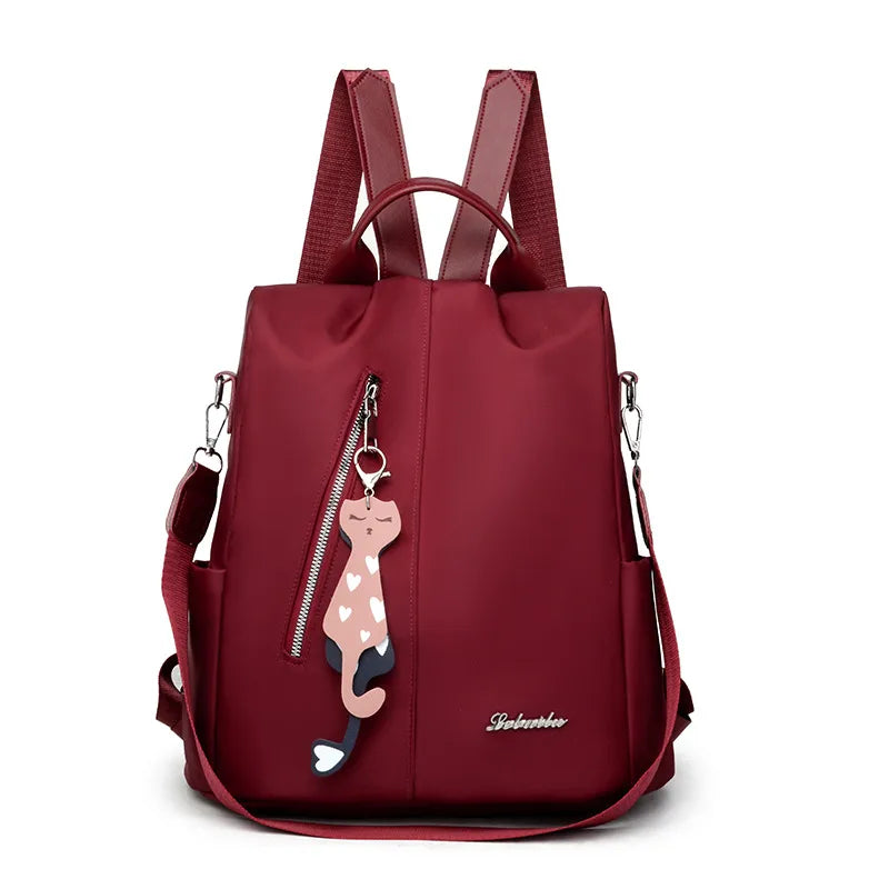 Waterproof Letter School Daily Women's Backpack Functional Backpack