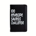 Couple Pu Leather Mini Budget Binder Coin Purse Featuring 100-Day Savings Challenge Handbook
