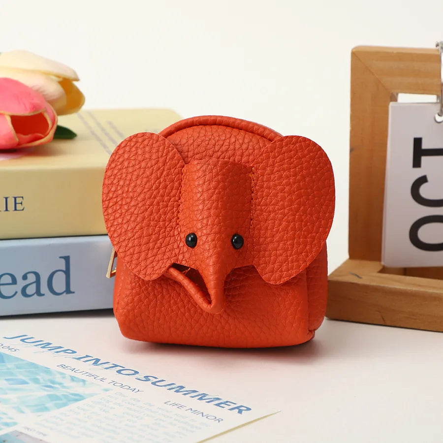 Cute baby elephant mini coin purse creative cartoon portable storage earphone bag high creative small wallet factory wholesale