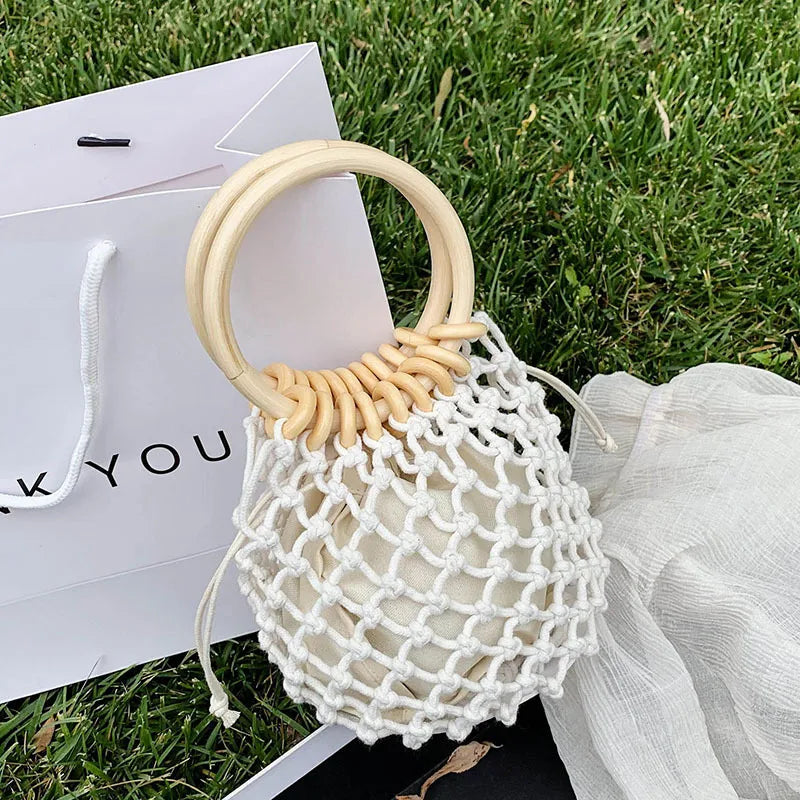 women's mini summer straw vacation handbag