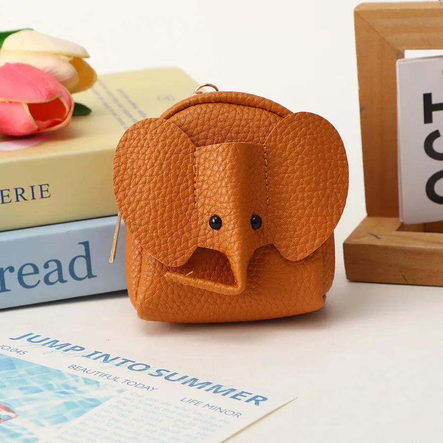 Cute baby elephant mini coin purse creative cartoon portable storage earphone bag high creative small wallet factory wholesale