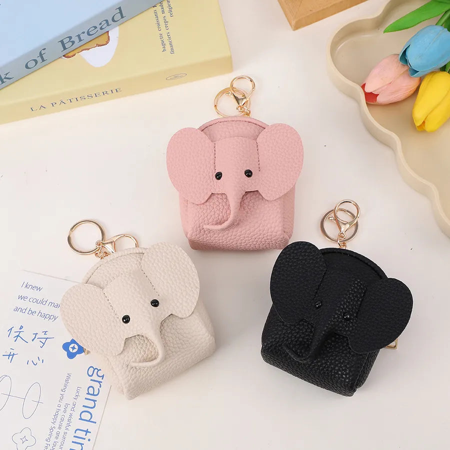 Cute baby elephant mini coin purse creative cartoon portable storage earphone bag high creative small wallet factory wholesale