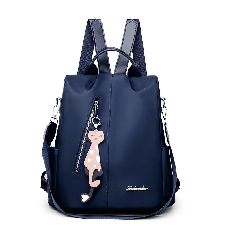 Waterproof Letter School Daily Women's Backpack Functional Backpack