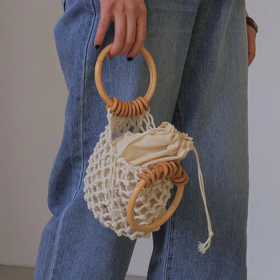 women's mini summer straw vacation handbag