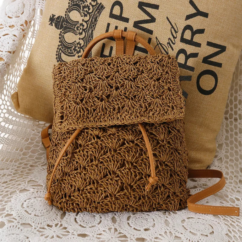 A generation of summer new shoulder bag Mori women's seaside beach holiday straw bag leisure bag