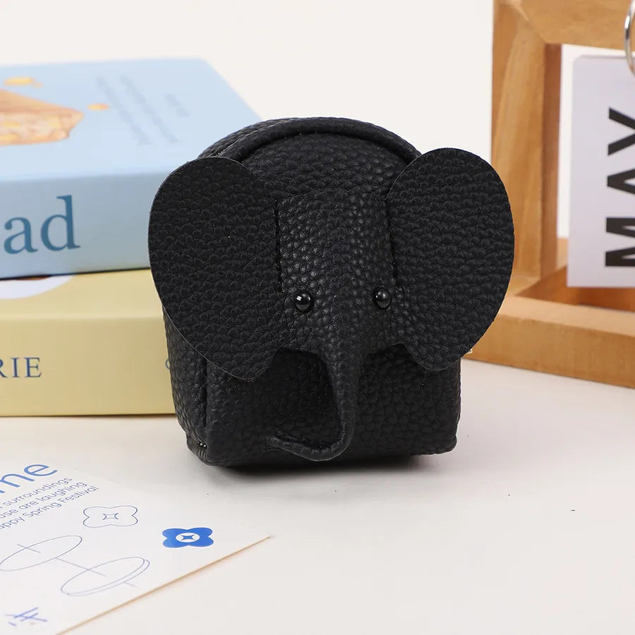 Cute baby elephant mini coin purse creative cartoon portable storage earphone bag high creative small wallet factory wholesale