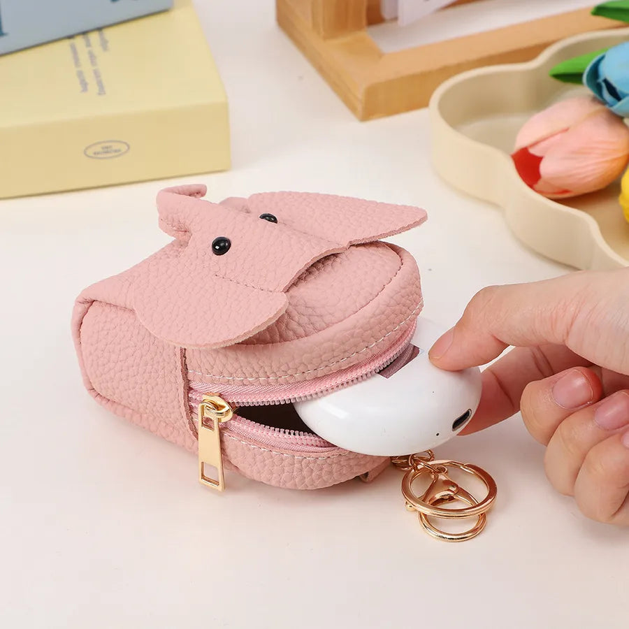 Cute baby elephant mini coin purse creative cartoon portable storage earphone bag high creative small wallet factory wholesale