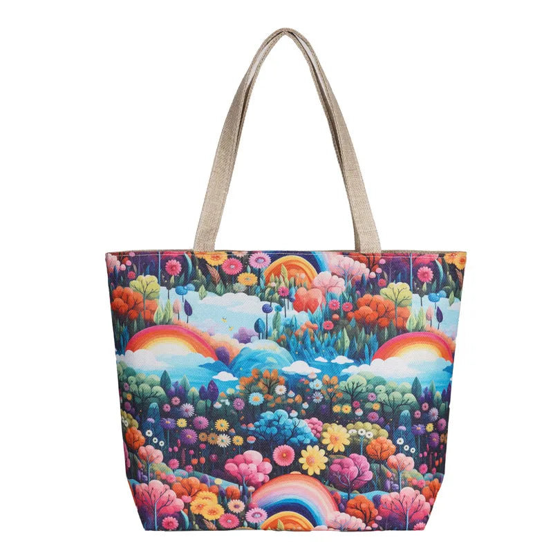 Yuanchuang Design New Fashion Canvas Bag New Casual Shoulder Women's Bag All-match Handbag Large Capacity Beach Bag
