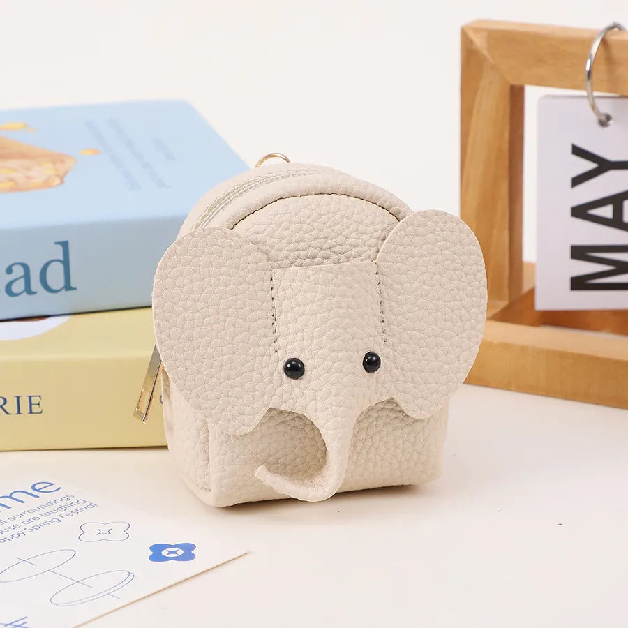 Cute baby elephant mini coin purse creative cartoon portable storage earphone bag high creative small wallet factory wholesale