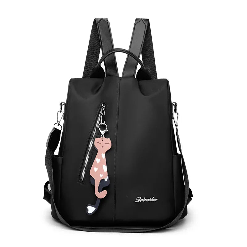 Waterproof Letter School Daily Women's Backpack Functional Backpack