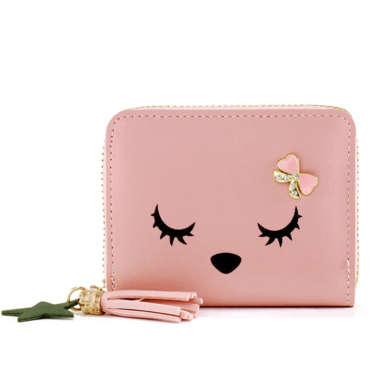 Unisex Animal Pu Leather Side Zipper Coin Purses