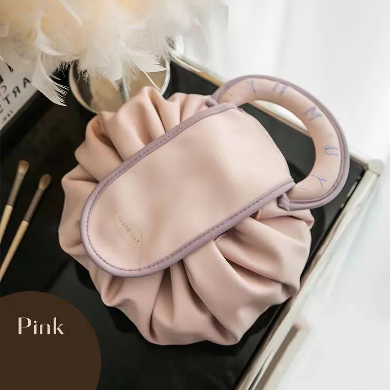 Unisex Pu Leather Solid Color Elegant Streetwear Round String Handbag