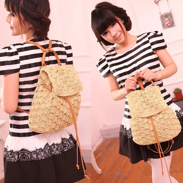 A generation of summer new shoulder bag Mori women's seaside beach holiday straw bag leisure bag