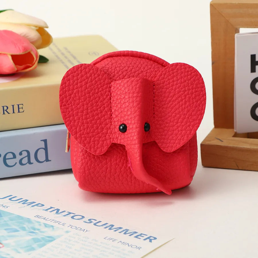 Cute baby elephant mini coin purse creative cartoon portable storage earphone bag high creative small wallet factory wholesale