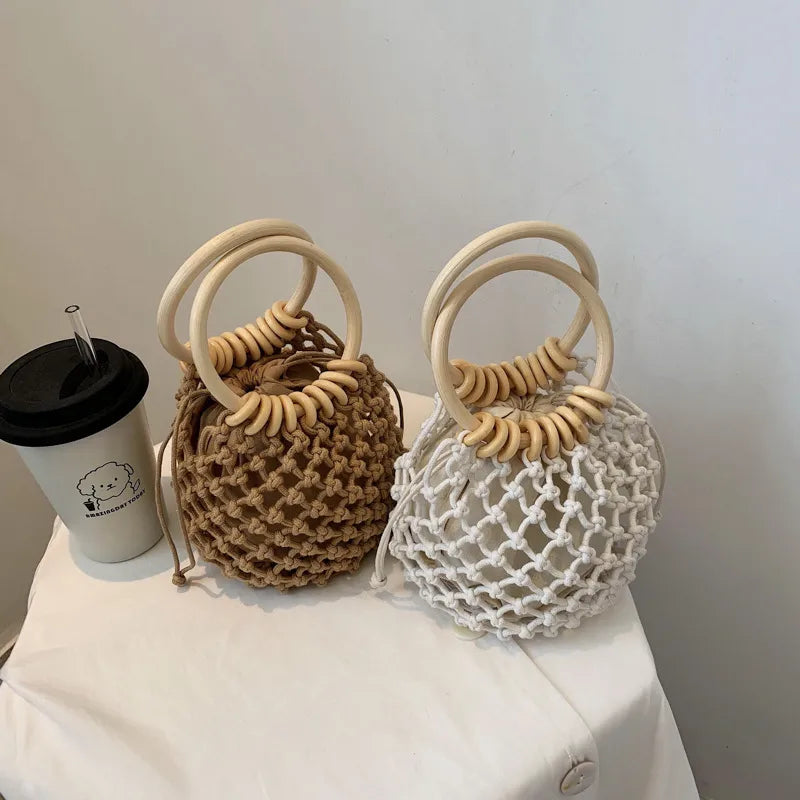 women's mini summer straw vacation handbag