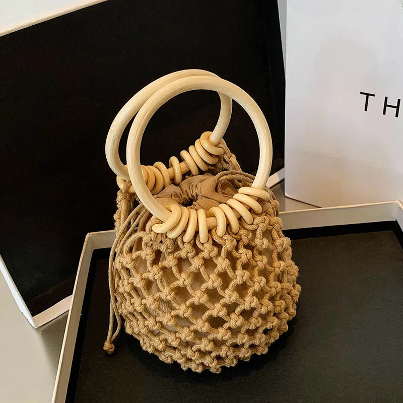 women's mini summer straw vacation handbag