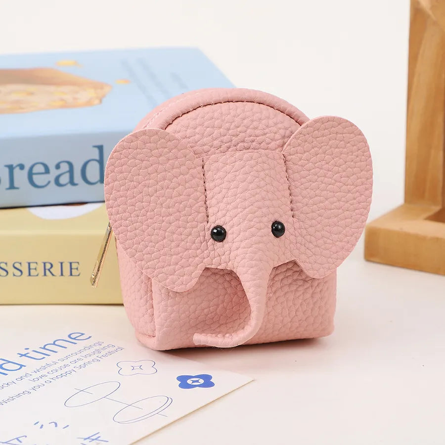 Cute baby elephant mini coin purse creative cartoon portable storage earphone bag high creative small wallet factory wholesale